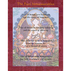 Four Immeasurables Dharma Altar Card