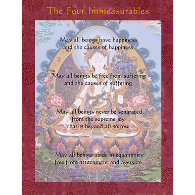 Four Immeasurables Dharma Altar Card