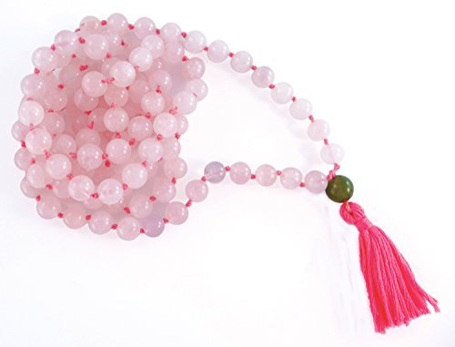 Rose Quartz Hand Knotted Mala - 108 Beads