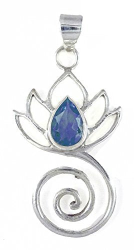 8mm Amethyst with Sterling Silver Lotus Charm fashion