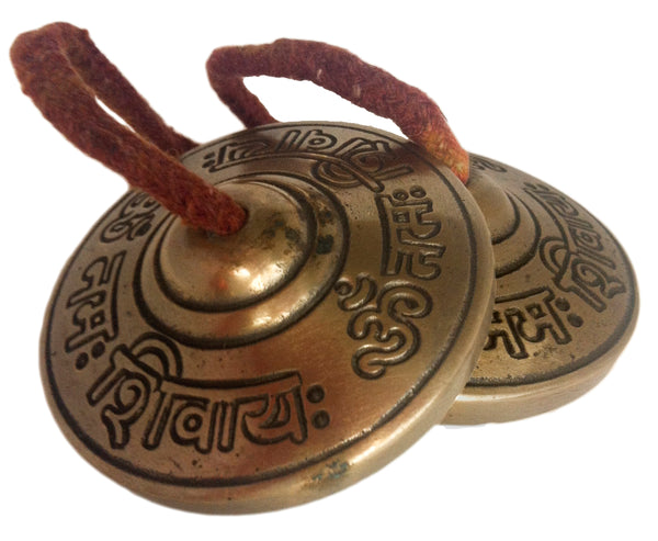 Tingsha Om Namah Shivaya Tibetan Meditation Bells Chimes - 2.25"