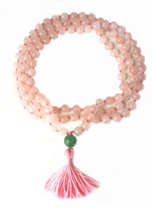 Rose Quartz Hand Knotted Mala - 108 Beads