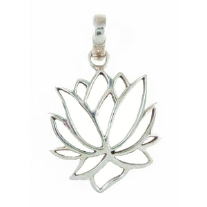 Lotus Flower Pendant - Sterling Silver