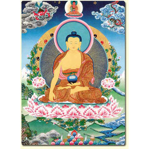 Shakyamuni Buddha Thangka Altar Card