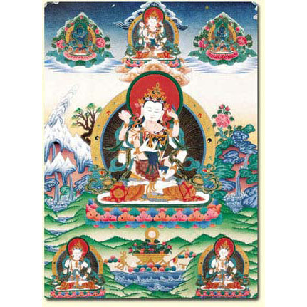 Vajrasattva with Consort Thangka Altar Card